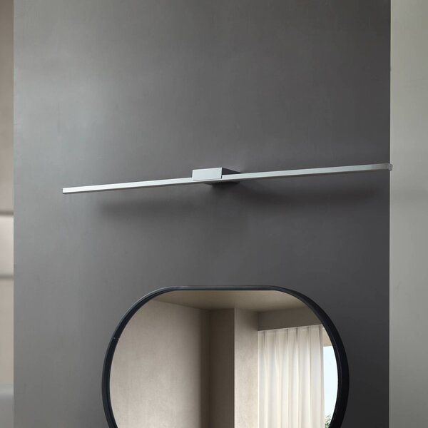 Kinkiet Kivana Lucande, chromowy / srebrny, łazienka, aluminium, nowoczesny