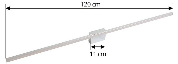 Kinkiet Kivana Lucande, chromowy / srebrny, łazienka, aluminium, nowoczesny
