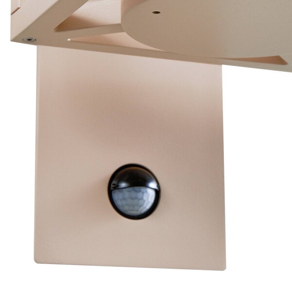 Lampa zewnętrzna z czujnikiem ruchu Ferda Lucande, możliwość ściemniania, kremowy / amber, aluminium, nowoczesny