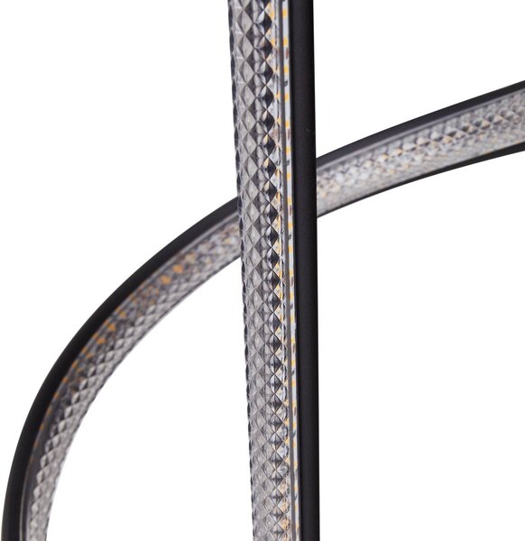 Lampa stojąca LED Rodado Lucande, czarny, salon / jadalnia, aluminium, nowoczesny