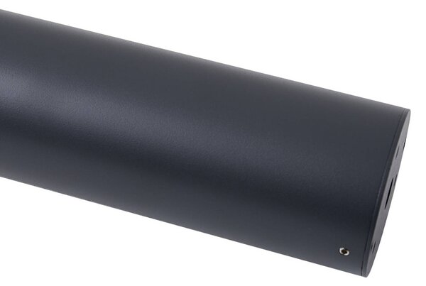 Słupek oświetleniowy LED Tuberia Lucande, czarny, aluminium, nowoczesny