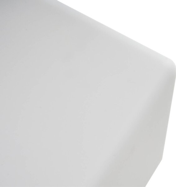 Lindby Akumulatorowa lampa zewnętrzna LED Cubara, RGB, sześcian, tworzywo Cubara Lindby, możliwość ściemniania, biały / opal, tworzywo sztuczne, nowoczesny