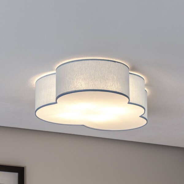 Lampa sufitowa Cloud TK Lighting, możliwość ściemniania, niebieski, pokój dziecięcy, tkanina / materiał / jedwab, młodzieżowy