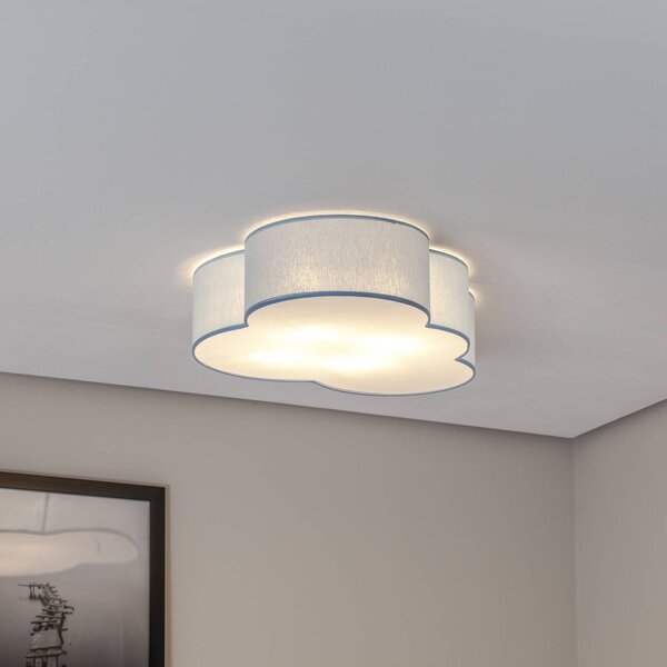 Lampa sufitowa Cloud TK Lighting, możliwość ściemniania, niebieski, pokój dziecięcy, tkanina / materiał / jedwab, młodzieżowy