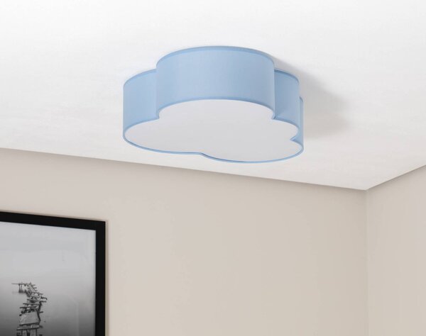 Lampa sufitowa Cloud TK Lighting, możliwość ściemniania, niebieski, pokój dziecięcy, tkanina / materiał / jedwab, młodzieżowy