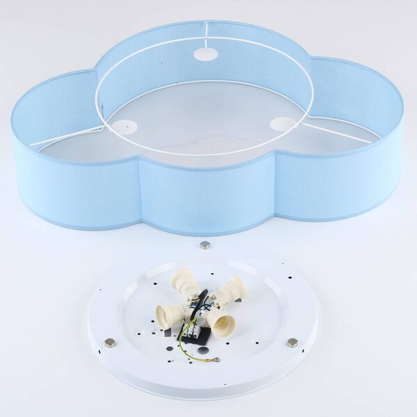 Lampa sufitowa Cloud TK Lighting, możliwość ściemniania, niebieski, pokój dziecięcy, tkanina / materiał / jedwab, młodzieżowy