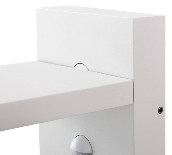 Lampa zewnętrzna z czujnikiem ruchu Silvan Lucande, biały / opal, aluminium, nowoczesny