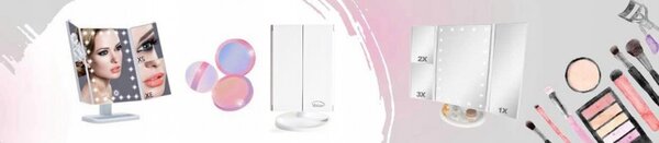 Lusterko Do MAKIJAŻU Powiększające 3X Kosmetyczne PODŚWIETLANE LED | VOLAN