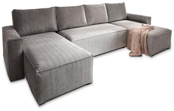 Narożnik w kształcie U SMART COSARO 295x140 cm, jasnoszary