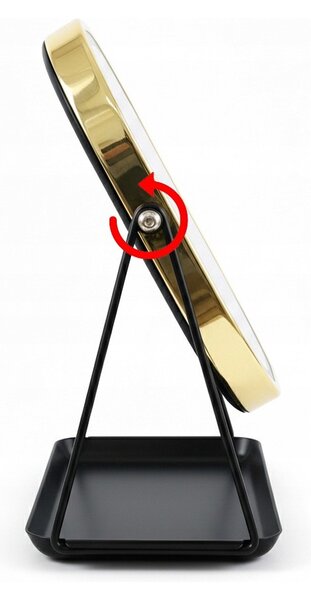 Lusterko Do Makijażu PREMIUM METALOWE Kosmetyczne PODŚWIETLANE LED | VOLAN