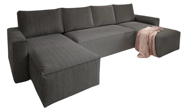 Narożnik w kształcie U SMART COSARO 295x140 cm, ciemnoszary