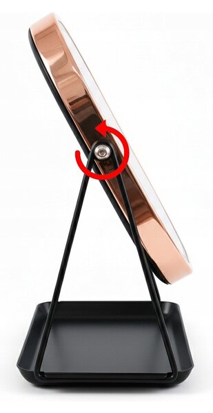 Lusterko Do Makijażu PREMIUM METALOWE Kosmetyczne PODŚWIETLANE LED | VOLAN