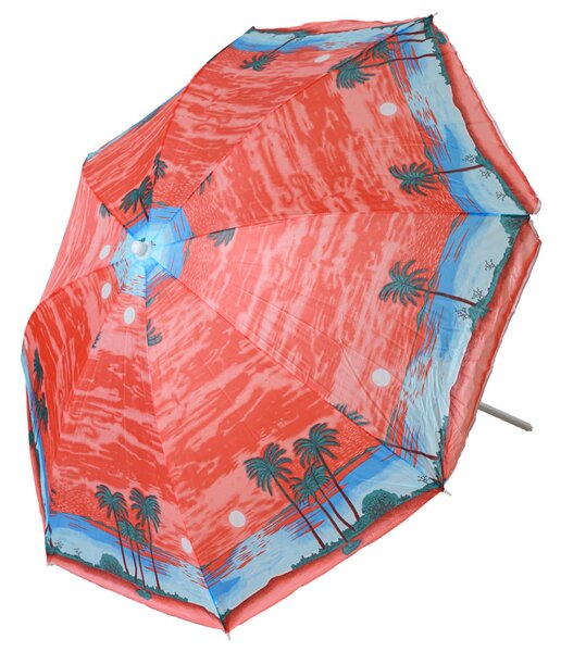 Parasol PALM BEACH 180 cm, czerwony
