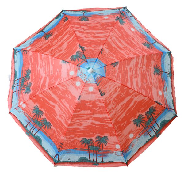 Parasol PALM BEACH 180 cm, czerwony