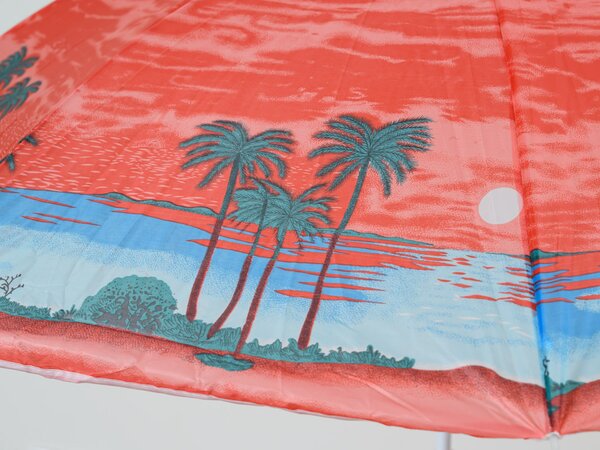 Parasol PALM BEACH 180 cm, czerwony