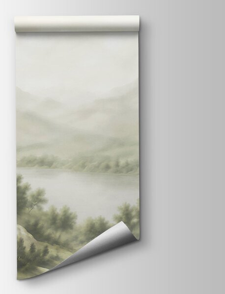 Fototapeta Krajobraz z drzewami i jeziorem, Fototapety Natura, Popularne Fototapety, t00862v2 - Tapeko.pl