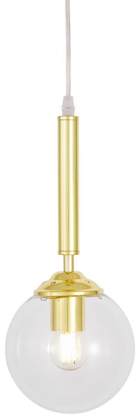 NOWOCZESNA LAMPA WISZĄCA KLASYCZNE ZŁOTO Z PRZEZROCZYSTYMI KLOSZAMI LEDO W1