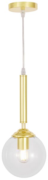 NOWOCZESNA LAMPA WISZĄCA KLASYCZNE ZŁOTO Z PRZEZROCZYSTYMI KLOSZAMI LEDO W1