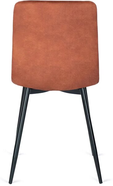 Zestaw Stół Okrągły LAUREN 80 cm Orzech/Czarny i 4 Krzesła PERU Rude