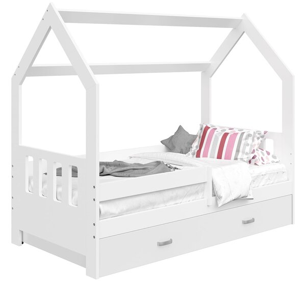 Łóżko Domek dziecięce 160x80 dla dzieci biały D3C