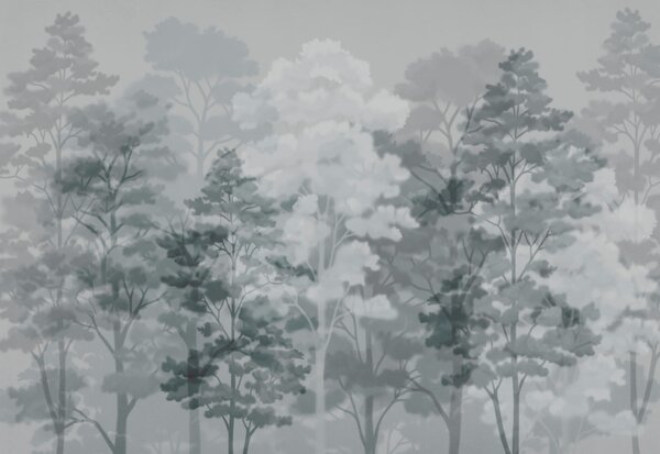 Fototapeta Grupa drzew w otoczeniu mgły, Fototapety Natura, Popularne Fototapety, t00860v3 - Tapeko.pl