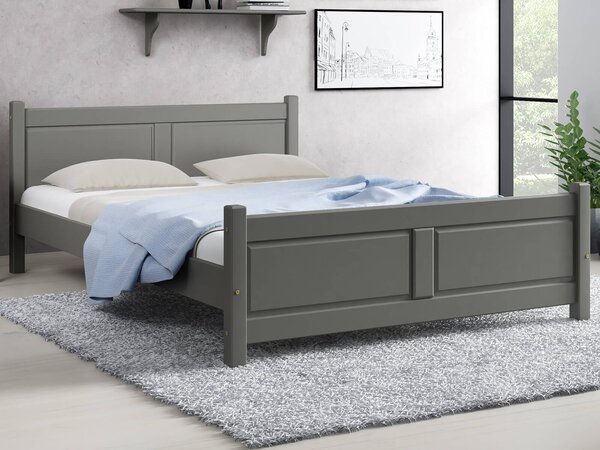 Łóżko drewniane Lena 160x200 szare
