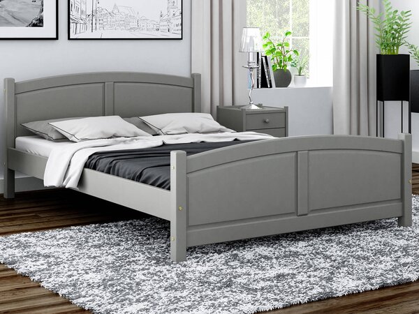 Łóżko drewniane Mela 160x200 szare