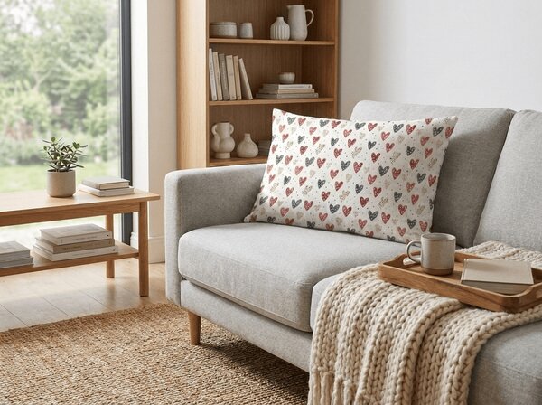 Polibawełniana poszewka na poduszkę CUPIDA 50x70 cm, wzorzysta
