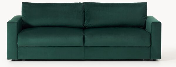 Sofa rozkładana z aksamitu z miejscem do przechowywania Tasha (3-osobowa)