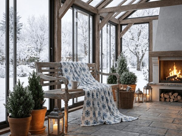 Mikropluszowy koc ICY FLAKES, biały Rozmiar: 150 x 200 cm