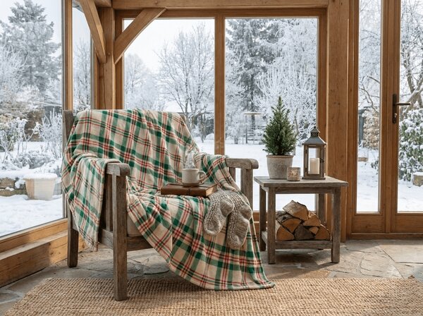 Mikropluszowy koc WINTER PLAID, kolorowy Rozmiar: 150 x 200 cm