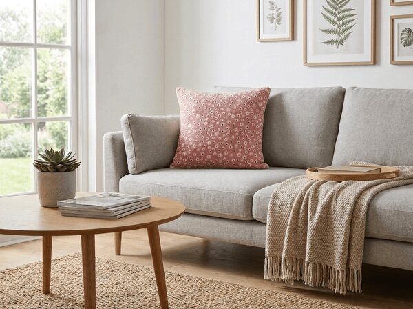 Dwustronna poszewka na poduszkę DUO SENSE DAISELLE 45x45 cm mikroplusz/flanela, różowy