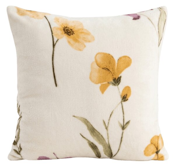 Dwustronna poszewka na poduszkę DUO SENSE WILDELLA 45x45 cm mikroplusz/flanela, kremowy