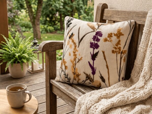 Obustronna poszewka na poduszkę DUO SENSE MEADOWA 45x45 cm mikroplusz/flanela, kolorowy