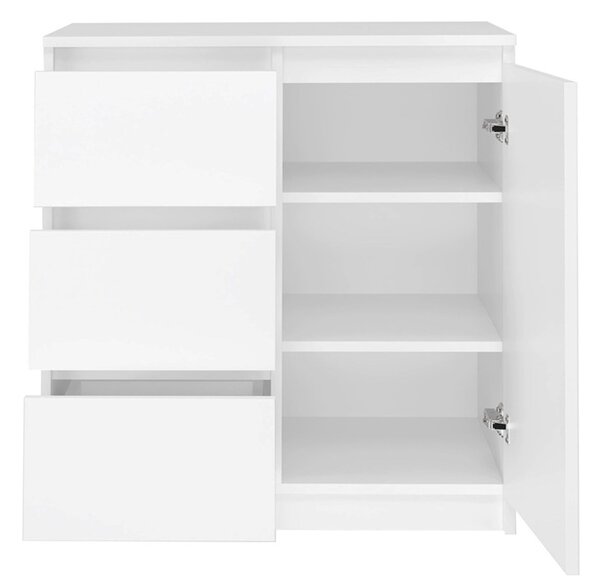 Duża biała komoda na ubrania 200 cm | Umeblowana.com