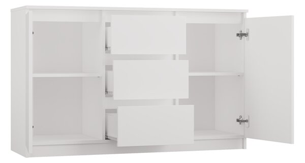 Duża biała komoda na ubrania 200 cm | Umeblowana.com