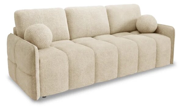 Sofa PURE Rozkładana Dwuosobowa Beżowa Boucle Nowoczesna
