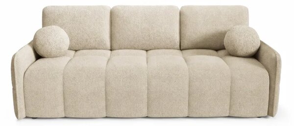 Sofa PURE Rozkładana Dwuosobowa Beżowa Boucle Nowoczesna
