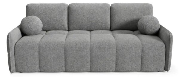 Sofa PURE Rozkładana Dwuosobowa Ciemnoszara Boucle Nowoczesna