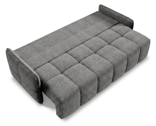 Sofa PURE Rozkładana Dwuosobowa Ciemnoszara Boucle Nowoczesna