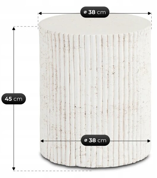 Stolik Kawowy TIALL 38 cm Krem/Beż Nowoczesny