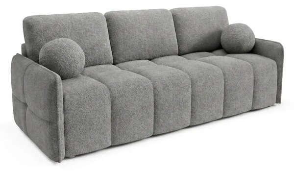 Sofa PURE Rozkładana Dwuosobowa Ciemnoszara Boucle Nowoczesna