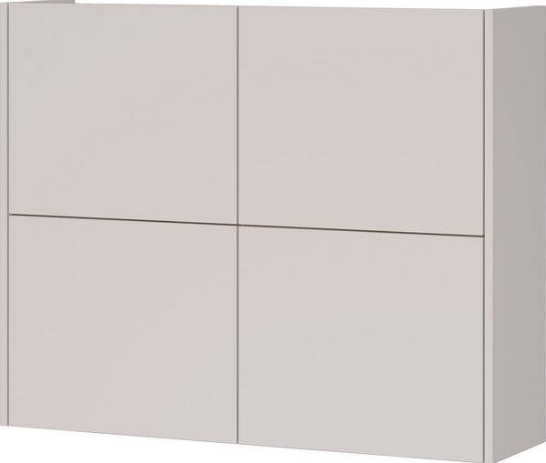 Kremowa szafka z matowym wykończeniem wisząca 97x79x27 cm Binetto – Germania