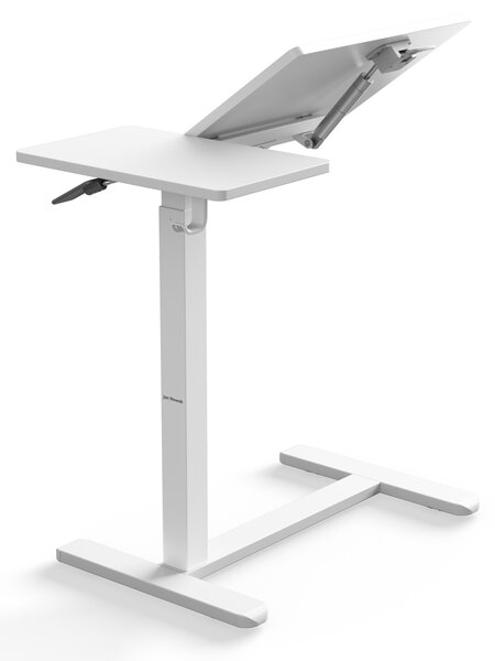 Stolik pod laptopa mobilny, regulowany, wielofunkcyjny, biały: BILL