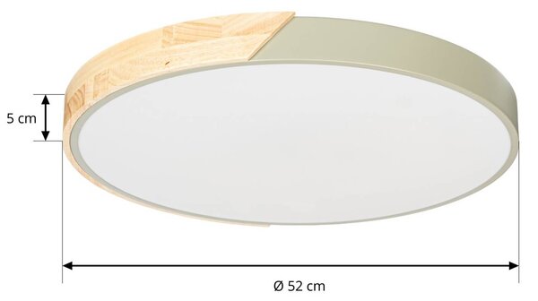 Lampa sufitowa Lynorri PRIOS, zielony, salon / jadalnia, tworzywo sztuczne, nowoczesny