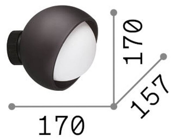IDEAL LUX Kinkiet Bloom, czarny, salon / jadalnia, metal, nowoczesny