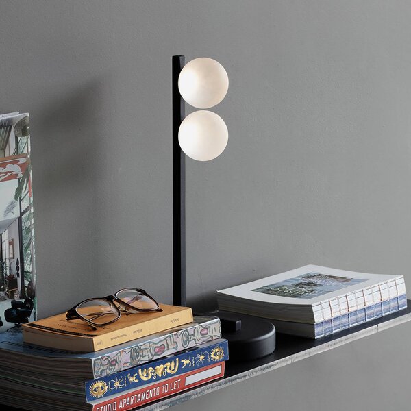 IDEAL LUX Lampa stołowa Binomio, czarny, salon / jadalnia, metal, nowoczesny