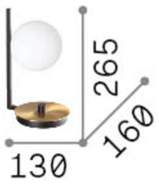 IDEAL LUX Lampa stołowa Birds, czarny, salon / jadalnia, metal, nowoczesny