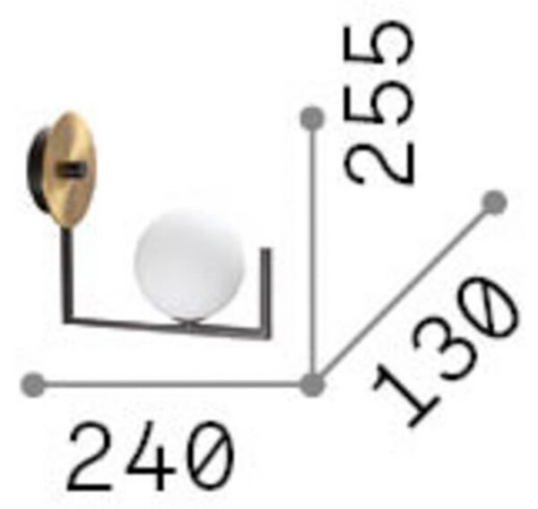 IDEAL LUX Kinkiet Birds, czarny, salon / jadalnia, metal, nowoczesny