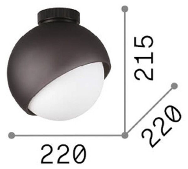 IDEAL LUX Lampa sufitowa Bloom, możliwość ściemniania, czarny, salon / jadalnia, metal, nowoczesny